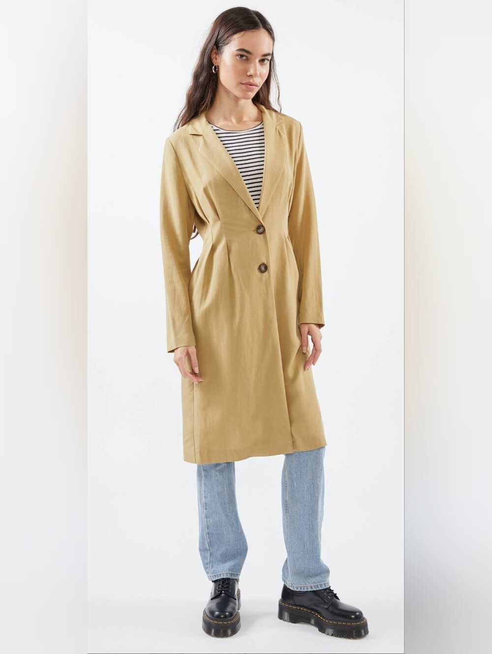 NWOT!ASTR The Label Fall Anthro Reede Jacket Women's Linen Blend Y2k Coat Medium